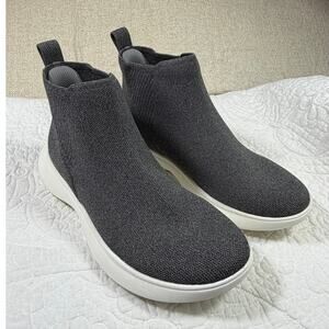 Vivaia Women's 9 Round Toe Gray Slip On Knit Sneaker Boot Comfort Casual Shoes